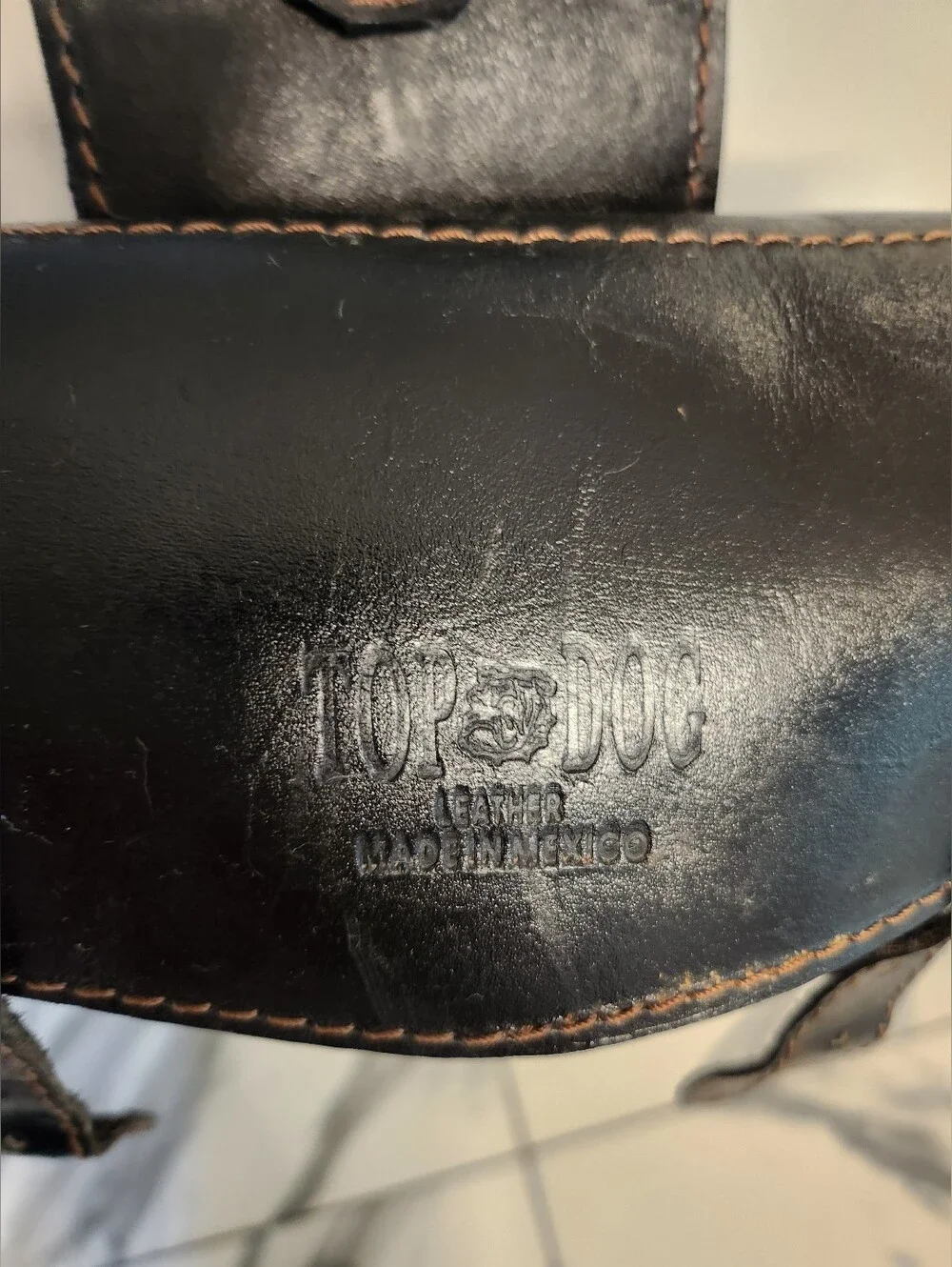 Large Dog Leather Sadle Bag